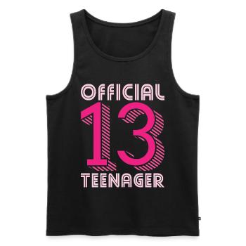Adolescente Official 13 - Débardeur bio Premium Homme - noir - Devant - Michal (187cm)
