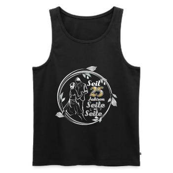 Traumpaar seit 25 Jahren Silberhochzeit Geschenk - Männer Premium Bio Tank Top - Schwarz - Vorne - Michal (187cm)