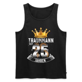 Traumpaar seit 25 Jahren Silberhochzeit Geschenk - Männer Premium Bio Tank Top - Schwarz - Vorne - Michal (187cm)
