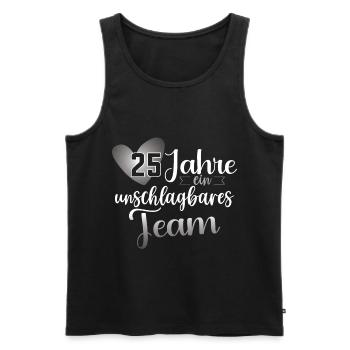 Traumpaar seit 25 Jahren Silberhochzeit Geschenk - Männer Premium Bio Tank Top - Schwarz - Vorne - Michal (187cm)