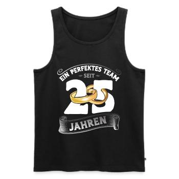Traumpaar seit 25 Jahren Silberhochzeit Geschenk - Männer Premium Bio Tank Top - Schwarz - Vorne - Michal (187cm)
