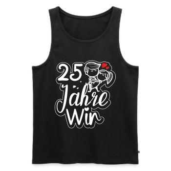 Traumpaar seit 25 Jahren Silberhochzeit Geschenk - Männer Premium Bio Tank Top - Schwarz - Vorne - Michal (187cm)