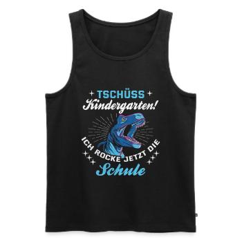 Kindergarten ist vorbei, Tschüss! - Männer Premium Bio Tank Top - Schwarz - Vorne - Michal (187cm)