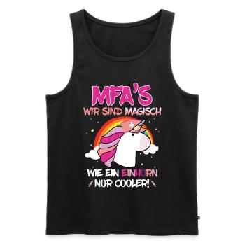 Ausbildung Medizinische Fachangestellte MFA - Männer Premium Bio Tank Top - Schwarz - Vorne - AI Model Male 178 light (178cm)