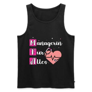 Ausbildung Medizinische Fachangestellte MFA - Männer Premium Bio Tank Top - Schwarz - Vorne - Michal (187cm)