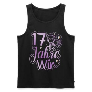 Ein perfektes Team seit 17 Jahren Hochzeitstag - Männer Premium Bio Tank Top - Schwarz - Vorne - Michal (187cm)