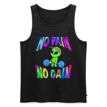Ohne Fleiß kein Preis - Männer Premium Bio Tank Top - Schwarz - Vorne - AI Model Male 178 light (178cm)