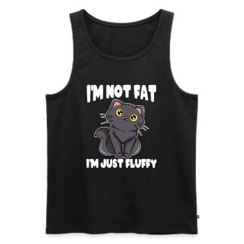 Meow Persian Overweight Obese Large Big I'm Not - Men's Premium Organic Tank Top - black - Front - AI Model Male 178 light (178cm)