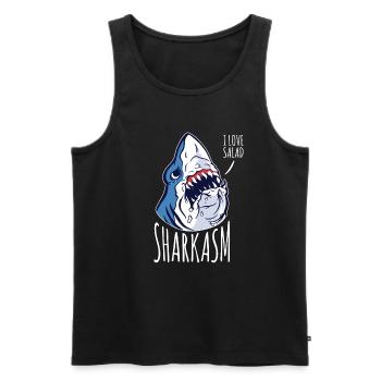 Hammerhead Teeth Wild Life Shark Collection I - Männer Premium Bio Tank Top - Schwarz - Vorne - AI Model Male 178 light (178cm)