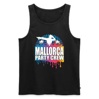 Mallorca Party Crew Nightlife Tee for Alcoholic - Débardeur bio Premium Homme - noir - Devant - AI Model Male 178 light (178cm)