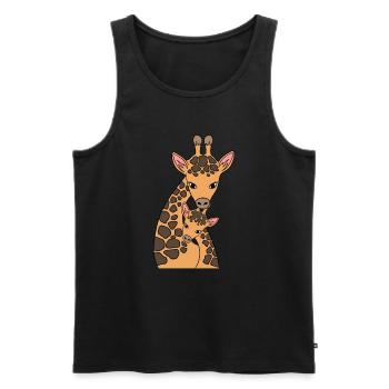 Mother's Day Mommy Mom Giraffe Tall Long-necked - Männer Premium Bio Tank Top - Schwarz - Vorne - AI Model Male 178 light (178cm)