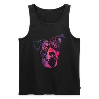 Abstract Paws Animal Dog Design For Paw Owners - Men's Premium Organic Tank Top - black - Front - Michal (187cm)