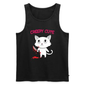 Chemise d'Halloween "Creepy Cute" pour le 31 - Débardeur bio Premium Homme - noir - Devant - Michal (187cm)