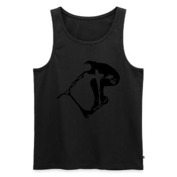 Stunt Scooter in Action - Männer Premium Bio Tank Top - Schwarz - Vorne - Michal (187cm)