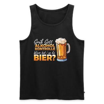 Bier Polterer Party Geburtstag Feier Geschenk - Männer Premium Bio Tank Top - Schwarz - Vorne - Michal (187cm)