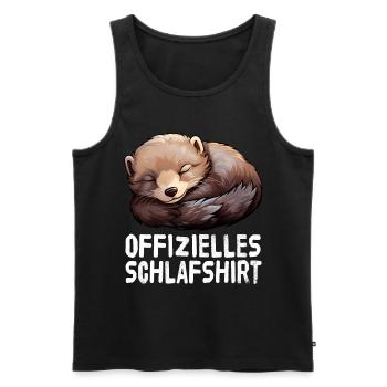 Official Sleep Shirt American Mink Mink - Men's Premium Organic Tank Top - black - Front - Michal (187cm)