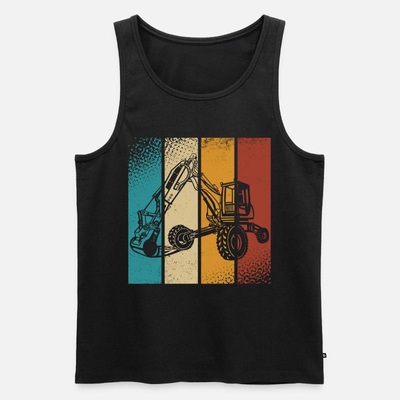 Bagger - Männer Premium Bio Tank Top - Schwarz