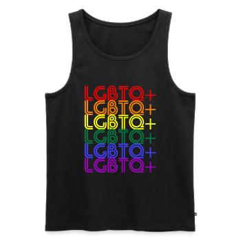 LGBTQ+ - Männer Premium Bio Tank Top - Schwarz - Vorne - Michal (187cm)