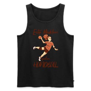 Handballspielerin Handball Ball Outfit Handballer - Männer Premium Bio Tank Top - Schwarz - Vorne - AI Model Male 178 light (178cm)