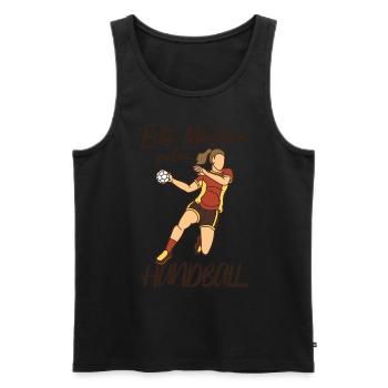Handballspielerin Handball Ball Outfit Handballer - Männer Premium Bio Tank Top - Schwarz - Vorne - Michal (187cm)
