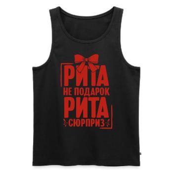 Rita Spruch auf Russisch Russland Rite Outfit für - Männer Premium Bio Tank Top - Schwarz - Vorne - AI Model Male 178 light (178cm)