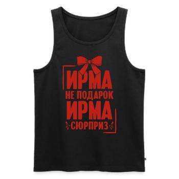 Irma Spruch auf Russisch Russland Outfit für - Männer Premium Bio Tank Top - Schwarz - Vorne - Michal (187cm)