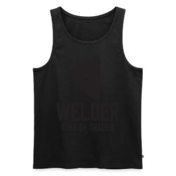 Welder saying for proud metal workers and - Men's Premium Organic Tank Top - black - Front - AI Model Male 178 light (178cm)