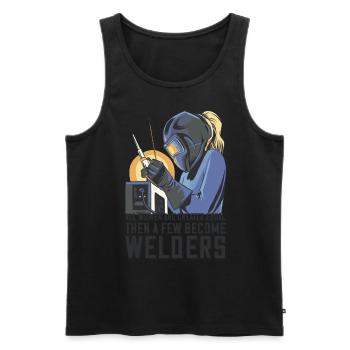 Welder Mama pour soudeurs et - Débardeur bio Premium Homme - noir - Devant - AI Model Male 178 light (178cm)