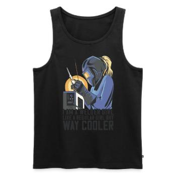 Welder Mama for welders and - Men's Premium Organic Tank Top - black - Front - AI Model Male 178 light (178cm)