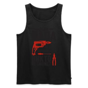 When Dad Can't Fix | Father Russia - Men's Premium Organic Tank Top - black - Front - AI Model Male 178 light (178cm)