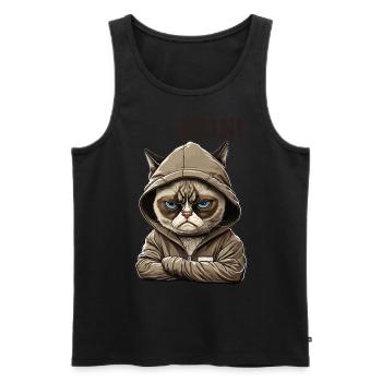 Nein! Neinsager - Mitarbeiter Arbeitskollegen - Männer Premium Bio Tank Top - Schwarz - Vorne - Michal (187cm)