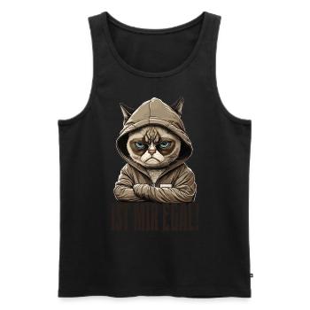 Ist mir egal - Mitarbeiter Arbeitskollegen - Männer Premium Bio Tank Top - Schwarz - Vorne - Michal (187cm)