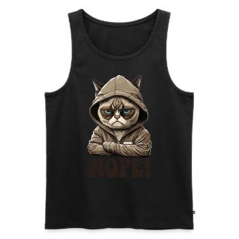 Nope! Neinsager - Mitarbeiter Arbeitskollegen - Männer Premium Bio Tank Top - Schwarz - Vorne - AI Model Male 178 light (178cm)
