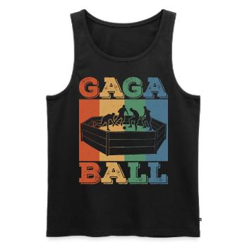 Gaga Ball Dodgeball Gagaball Player Gaga Ball - Men's Premium Organic Tank Top - black - Front - Michal (187cm)