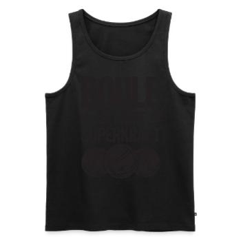 La boule est mon super pouvoir ! Joueur de pétanque - Débardeur bio Premium Homme - noir - Devant - AI Model Male 178 light (178cm)