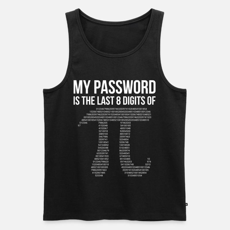 Mein Passwort - Männer Premium Bio Tank Top - Schwarz