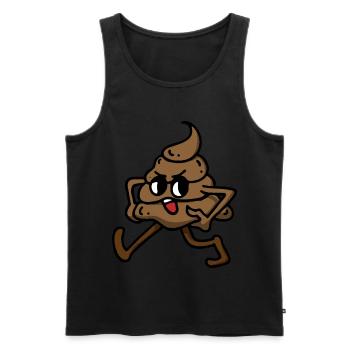 Kakki Haufen Scheißhaufen - Männer Premium Bio Tank Top - Schwarz - Vorne - AI Model Male 178 light (178cm)