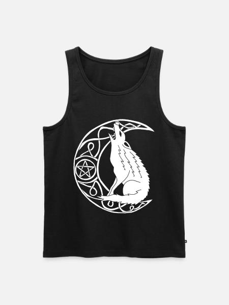 Howling of the white wolf - Men's Premium Organic Tank Top - black
