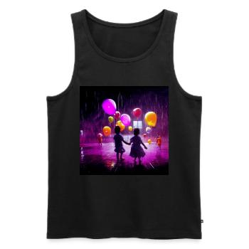 Neon Balloons - Männer Premium Bio Tank Top - Schwarz - Vorne - AI Model Male 178 light (178cm)