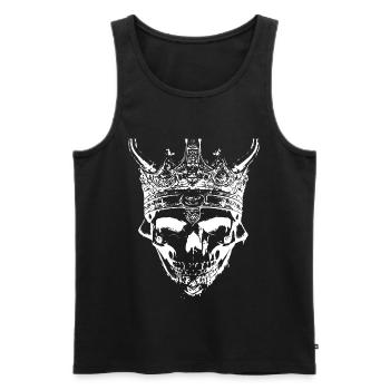 King of the Dead Spirits Skull - Men's Premium Organic Tank Top - black - Front - Michal (187cm)