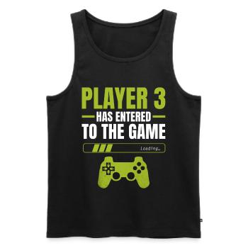 Player 3 Betreten des Spiels – Ladeanzeige - Männer Premium Bio Tank Top - Schwarz - Vorne - AI Model Male 178 light (178cm)