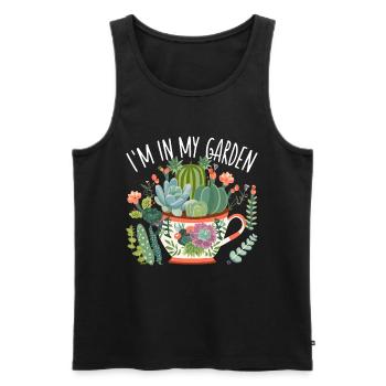 Sukkulenten Lustiger Spruch - Männer Premium Bio Tank Top - Schwarz - Vorne - AI Model Male 178 light (178cm)