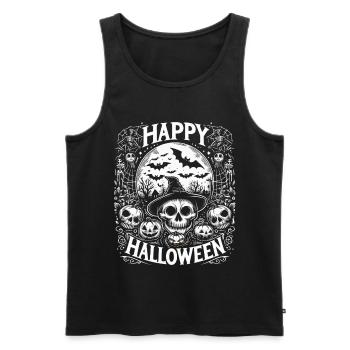 Joyeux halloween - Débardeur bio Premium Homme - noir - Devant - AI Model Male 178 light (178cm)