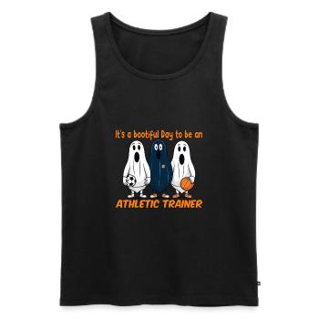 Bootiful Day Athletiktrainer - Männer Premium Bio Tank Top - Schwarz - Vorne - AI Model Male 178 light (178cm)