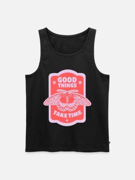 Patience & Growth – Aesthetic Motive - Men's Premium Organic Tank Top - black