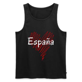 Ich liebe Spanien, spanischen Stolz - Männer Premium Bio Tank Top - Schwarz - Vorne - AI Model Male 178 light (178cm)