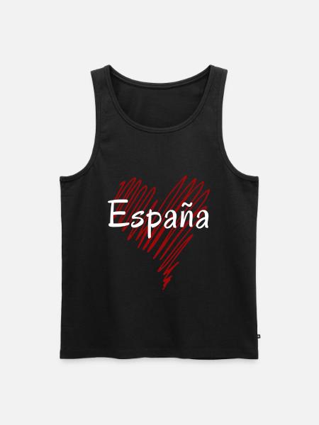 I love Spain, Spanish pride - Men's Premium Organic Tank Top - black