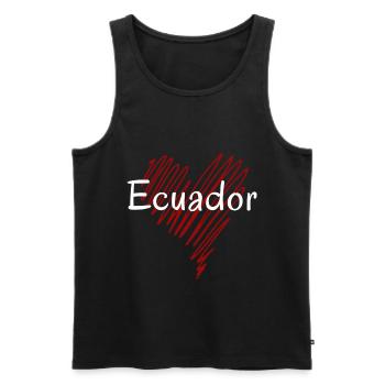 J’aime l’Équateur, fierté équatorienne - Débardeur bio Premium Homme - noir - Devant - Michal (187cm)