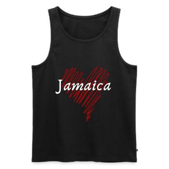 I Love Jamaica, Made in Jamaica - Männer Premium Bio Tank Top - Schwarz - Vorne - AI Model Male 178 light (178cm)