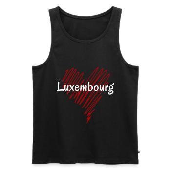Ich liebe Luxemburg, Luxembourg Pride - Männer Premium Bio Tank Top - Schwarz - Vorne - AI Model Male 178 light (178cm)